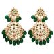 Handcrafted Kundan Circular Statement Earrings For Women